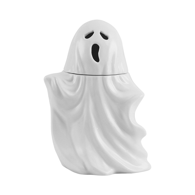 Monstruo de porcelana parodia tridimensional Taza de cerámica fantasma blanco taza de dibujos animados taza de regalo de Halloween taza de publicidad