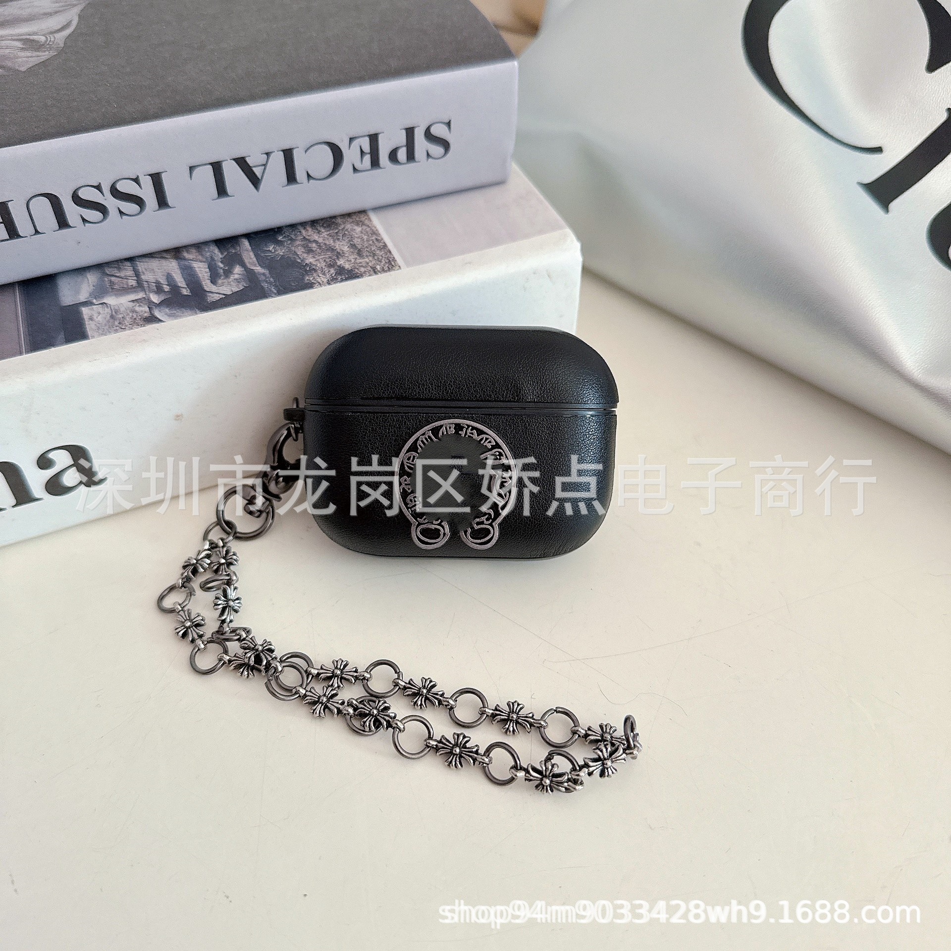 Chrome Hearts Leather Case for AirPods Pro Black