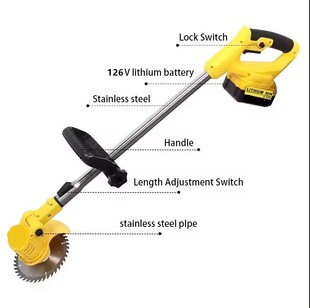 Automatic lawn mower lithium battery lawn mower wireless charging household lawn mower electric portable garden pruning machine