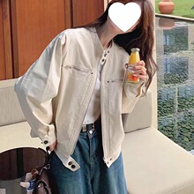 2025工装新款短外套美式复古外套春秋小个子百搭休闲夹克上衣厂家