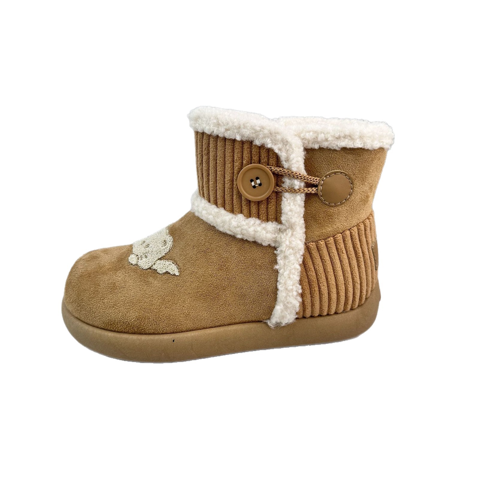 Yuanbo invierno botas de nieve para mujeres 2025 nuevo tipo de terciopelo grueso fondo plano ligero calentamiento coreano zapatos de algodón de mujer