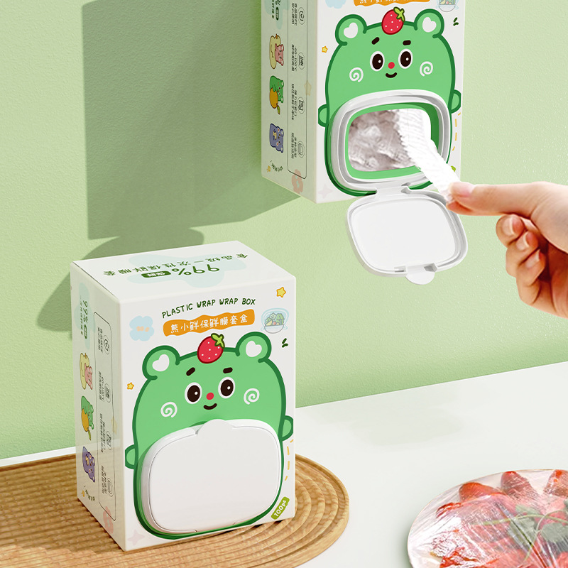 Caricatura original encantadora película de viento de calidad alimenticia frutas y verduras cocina sandía película de retención portátil