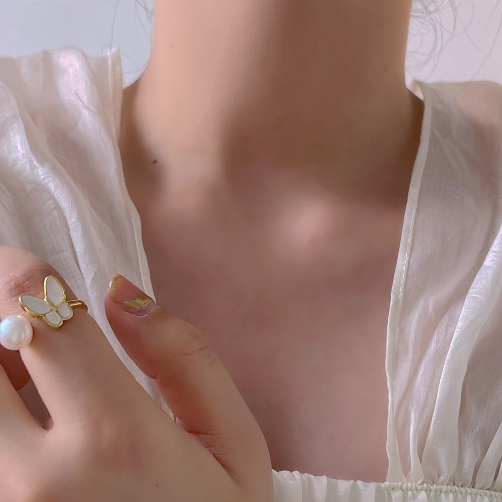 Simple Style Butterfly Copper Plating Rings 1 Piece