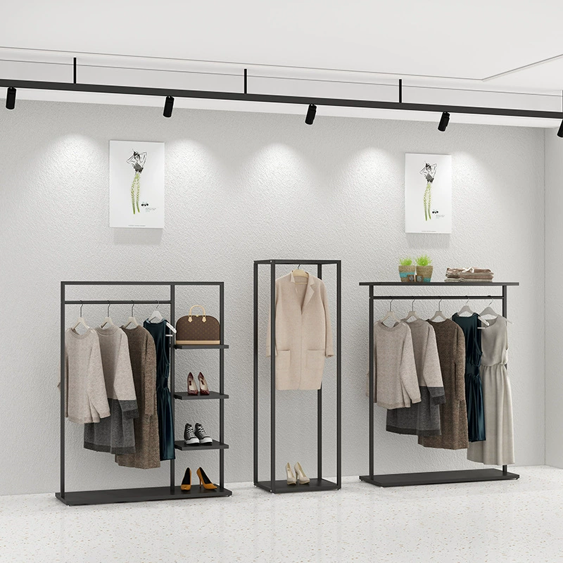 Hanger, black double-layer stand for men and women