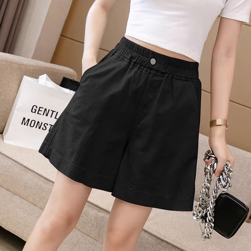 Women's Summer High-Waisted A-Line Shorts, Popular Thin Wide-Leg Shorts for Running and Casual Wear