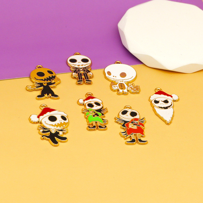 36g Weight Pendant Jewelry Making Type 15*32mm, 16*32mm, 18*33mm Jewelry Making Size DIY Jewelry Accessories Classification 10 PCS/Package Quantity Alloy Material Halloween Festival Ghost Pattern Enamel Design Cute, Funny Style 10 PCS/Package 15*32mm 16*32mm 18*33mm Alloy Ghost Pendant 3