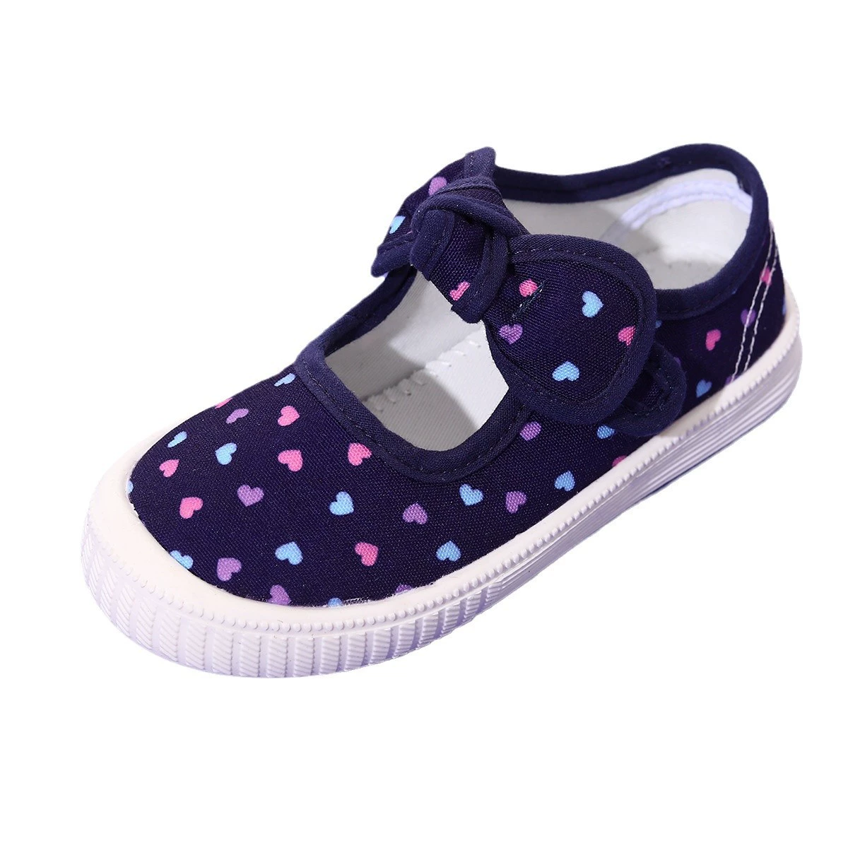 Cloth shoes with bow with velcro, sneakers for leisure, European style, wholesale