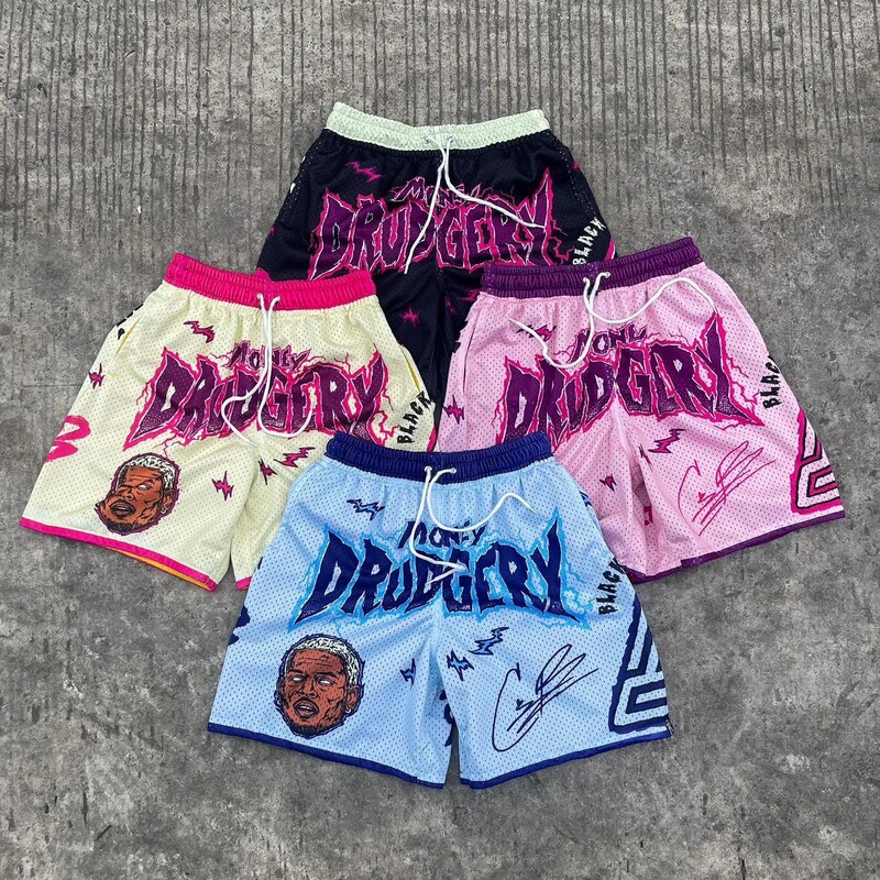 2026 Cross-Border 3D Printed Men's Street Hip-Hop Shorts Casual Sports Breathable Quick-Dry American Style Trend