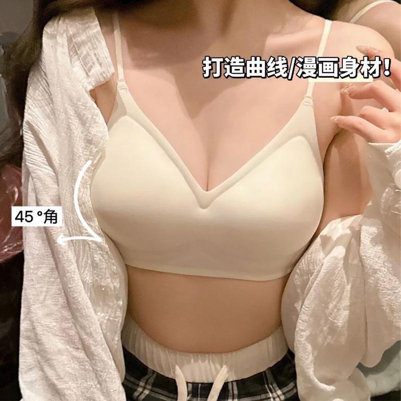 Factory Direct Sale Milk Silk Bra, Skin-Friendly Seamless Elastic Underwear, Push-Up Lift Breathable Anime Bra, Summer Thin Style Factory Direct Sale Milk Silk Bra, Skin-Friendly Seamless Elastic Underwear, Push-Up Lift Breathable Anime Bra, Summer Thin Style