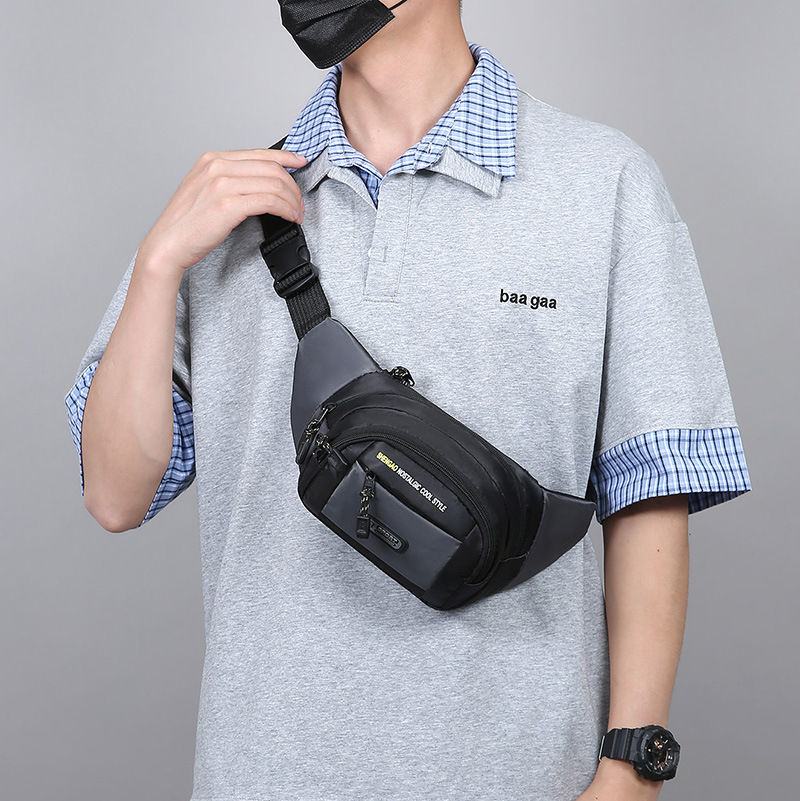 Bolso de pecho coreano de moda para correr bolso de gimnasio bolso de cintura bolso de hombro deportivo de moda nuevo bolso de pecho para hombres y mujeres