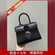 德家皇家御用brillant真皮手提包女小众马蹄扣盒子包欧美复古女包