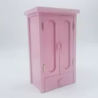 Dollhouse модель diy сцена аксессуары кукольный дом спальня розовый мини деревянный шкаф 1:12 миниатюрная мебель