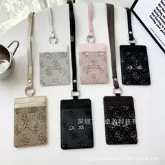 New Trendy Card Holder Fashion Card Case European American Style Work ID Badge Holder with Lanyard Card Slot Neck Pouch