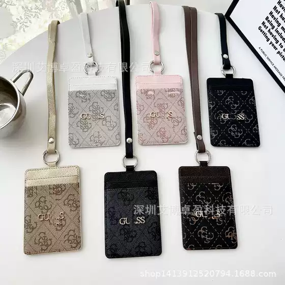 New Trendy Card Holder Fashion Card Case European American Style Work ID Badge Holder with Lanyard Card Slot Neck Pouch