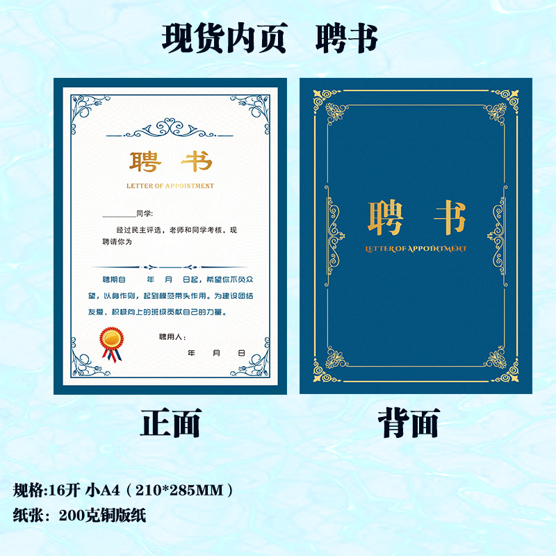 Blue pattern丨Appointment letter