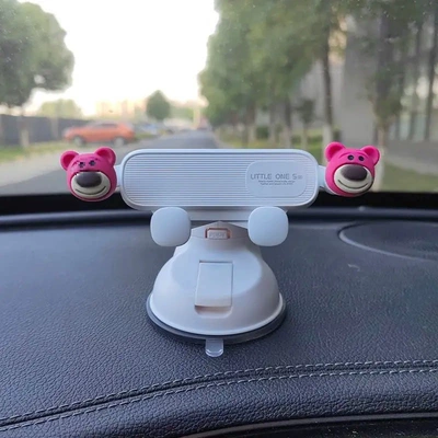 Phone Cute Ornaments Car – Car phone holder - strawberry-bear-car-glass-dashboard-shakes-like-crazy-and-cant-be-shaken-off