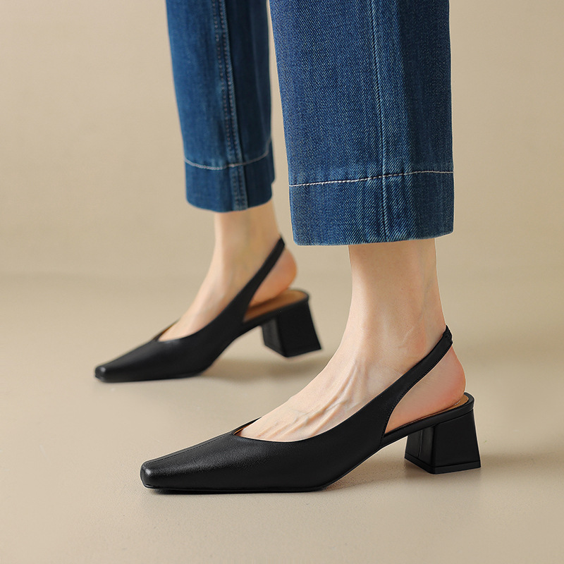 CHIKO Gizelle Pointy Toe Block Heels Slingback Shoes CHIKO Gizelle Pointy Toe Block Heels Slingback Shoes