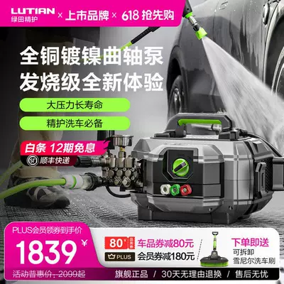 Greenfield Commercial Car Washer Veyron High-Power Ultra-High Pressure Cleaning Machine Water Gun Car Wash Pump Household 220V Magic Tool (Car washing machine) - veyron-v10-portable-version-black-gun-10m-tubes