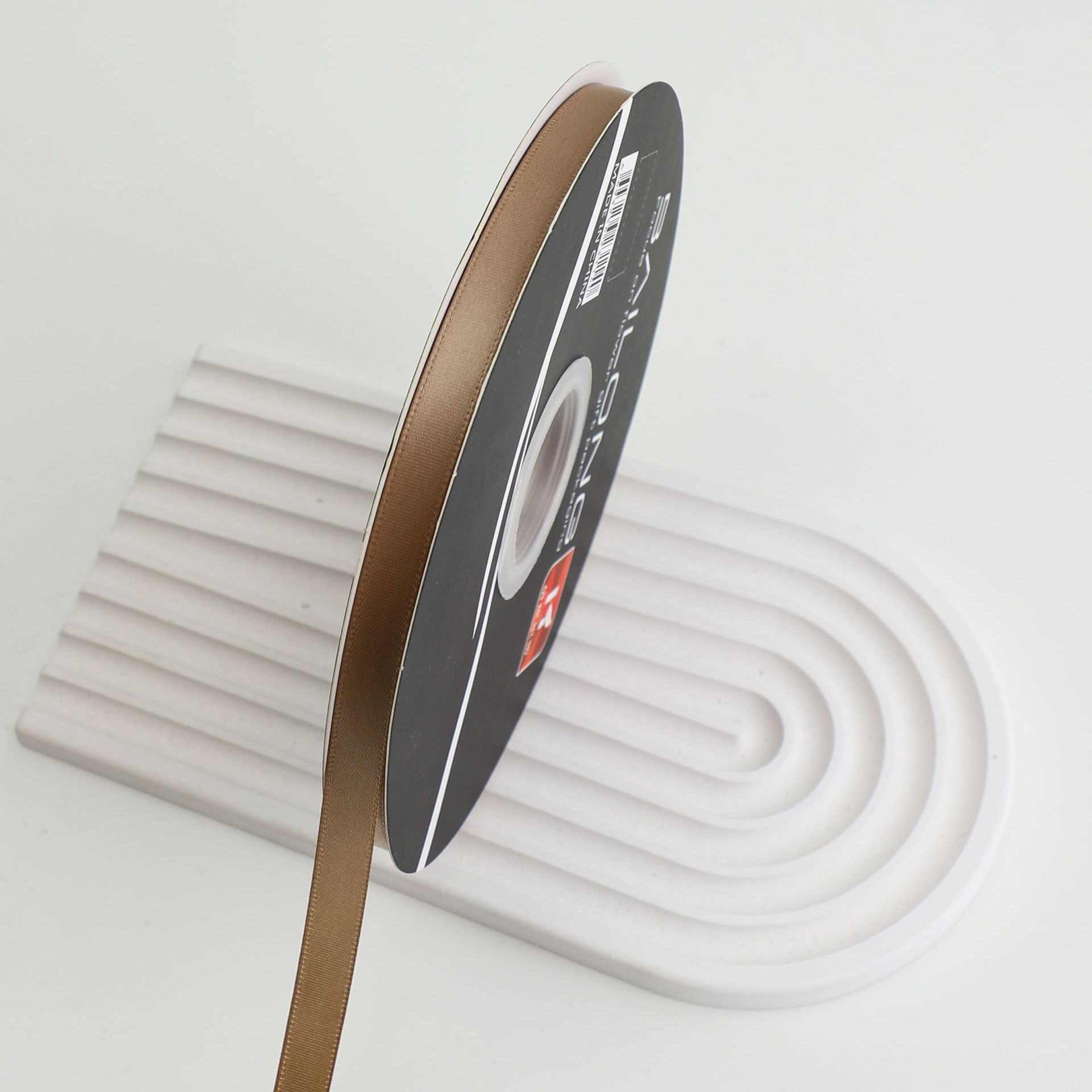 Floristería de 1cm Cinta de poliéster de doble cara al por mayor Cinta de color sólido Material de embalaje de flores Hornear ramo de flores Cinta