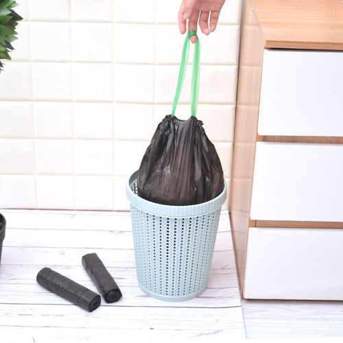 5YA1 wholesale Xinjiang wholesale drawstring garbage bag household portable thickened affordable kitchen large size garbage bag