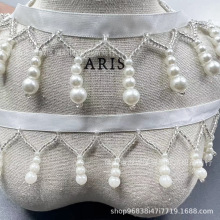 重工钉珠流苏花边手工diy汉服披肩旗袍辅料珍珠吊坠织带批发