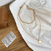 Retro metal chain for key bag , golden necklace, European style, suitable for import, simple and elegant design, wholesale