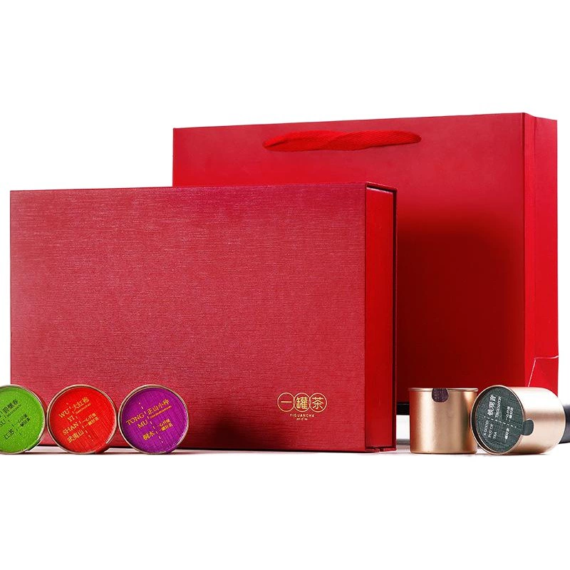 Банка чая маленькая алюминиевая банка Чай Tieguanyin Jin Junmei Dahongpao поддержка корицы поколение чай Подарочная коробка подарок