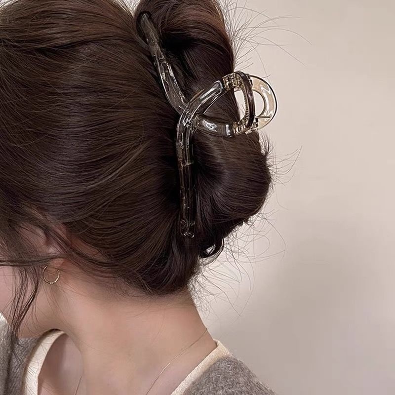 Satín de alta sensación, arco negro grande, clip de tiburón, toque de cabeza, clip de nube, clip de agarre, clip de cabello, tarjeta de cabello de mujer
