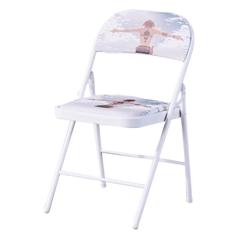 Factory Direct Sales Metal Folding Chair Outdoor Training Chair Home White Chair Office Chair Dormitory Chair Dining Chair