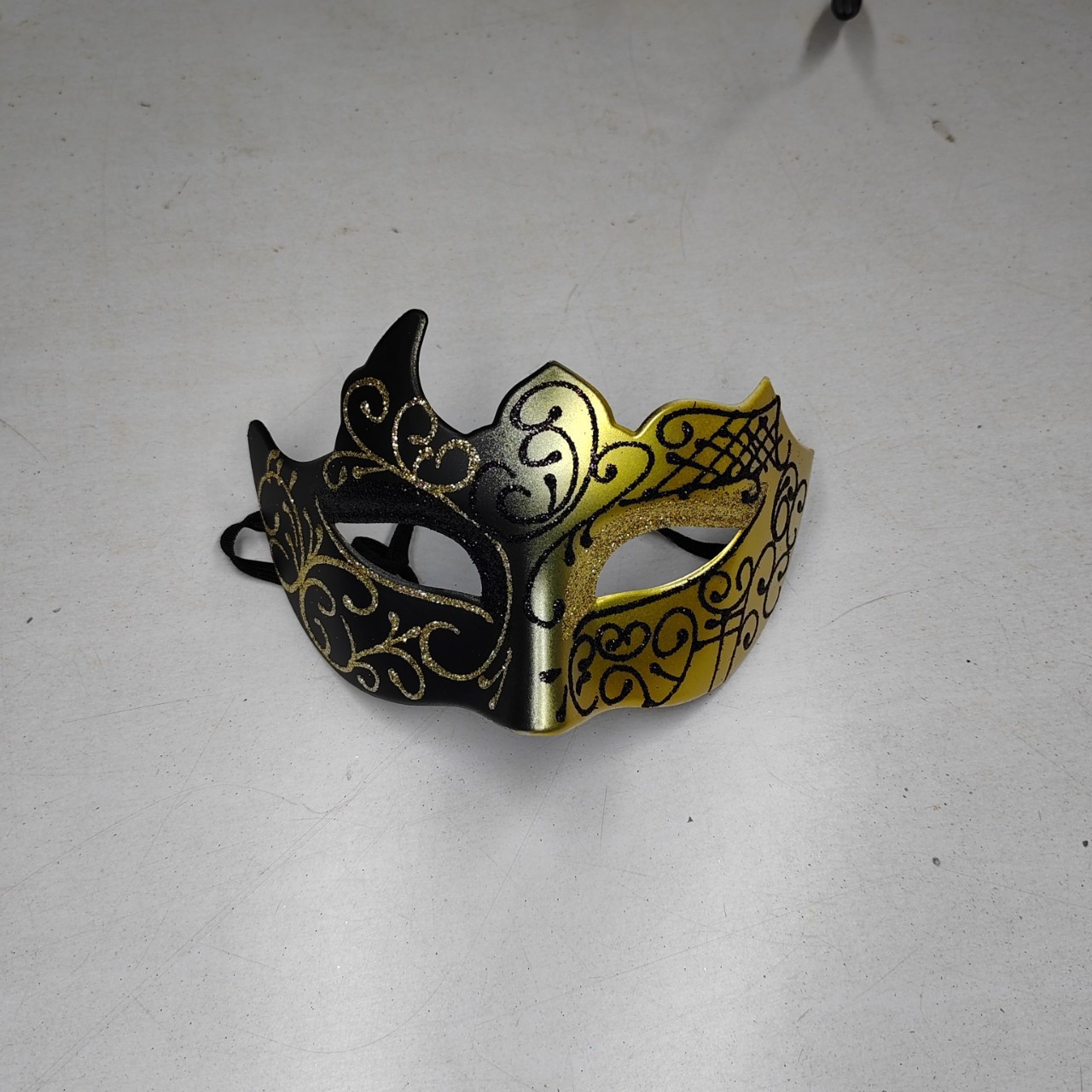 Harga Murah 跨境热销款派对酒吧化妆舞会半脸男士彩绘金粉面具手工喷漆面具di singaimpor.com., image size:1280x1280