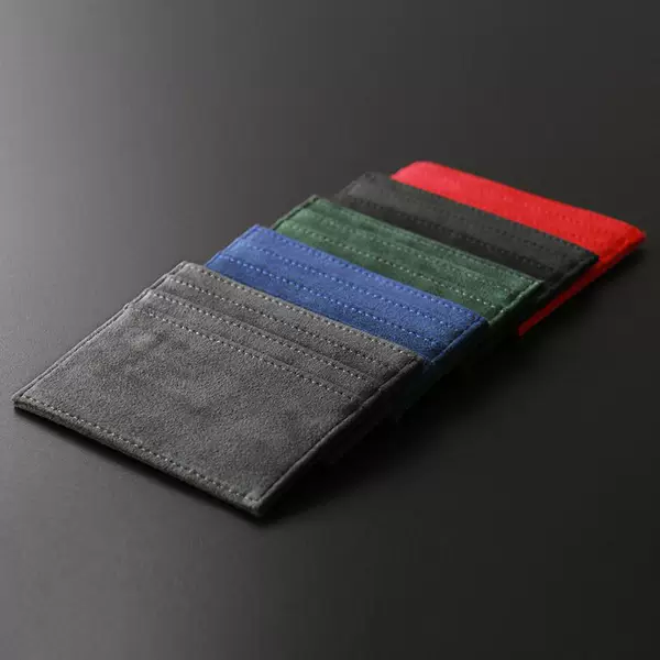 Simple Ultra-Thin Card Holder for Men, Suede Leather Bank Card Holder, Exquisite Card Case, Card Clip, Women's Card Holder, Compact Men's Card Holder