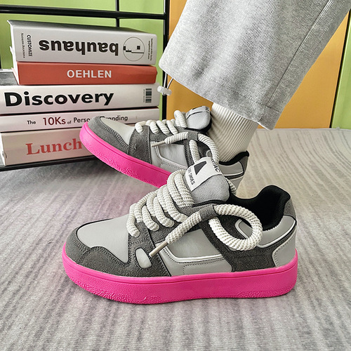 National trend ins style niche hemp rope design couple moral training shoes chic retro thick sole breathable sports skateboard shoes for men