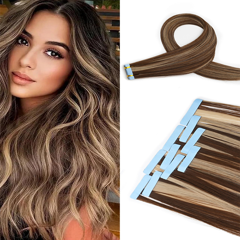 Film Hair Wig Natural Invisible Traceless European and American Chemical Fiber Viscose Hair Tape In Extensions Film Hair Wig Natural Invisible Traceless European and American Chemical Fiber Viscose Hair Tape In Extensions