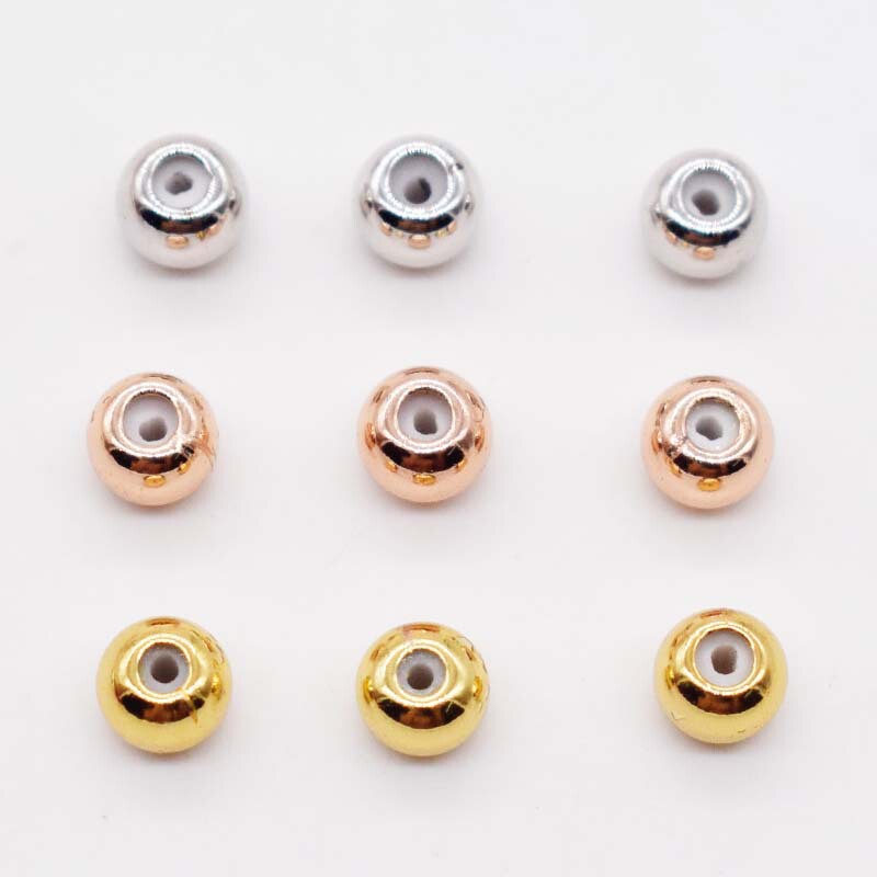 14K Gold-Filled Color-Preserving Silicone Copper Beads, Adjustable Beads, Silicone Positioning Beads, Necklace Bracelet Earrings Spacer Bead Material