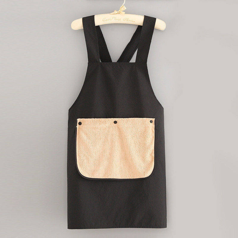Cross strap water-repellent towel pocket removable - black