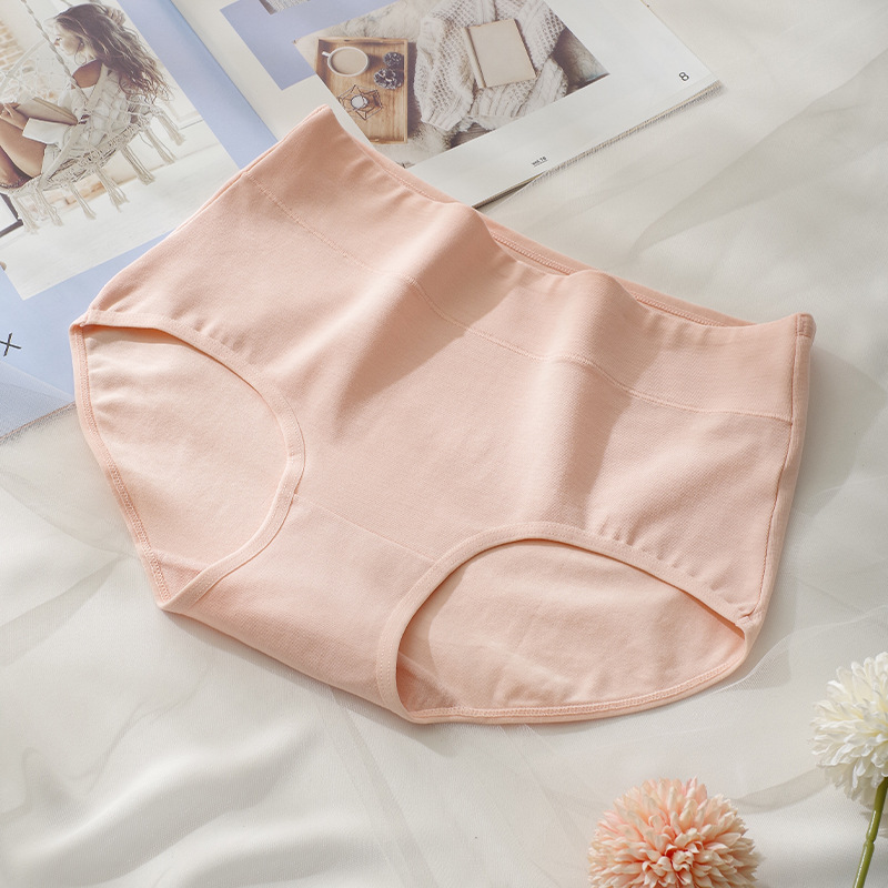 Ropa interior de cintura alta de las mujeres fábrica al por mayor 40 algodón entrepierna simple cómodo macaron color tamaño libre ropa interior de niña