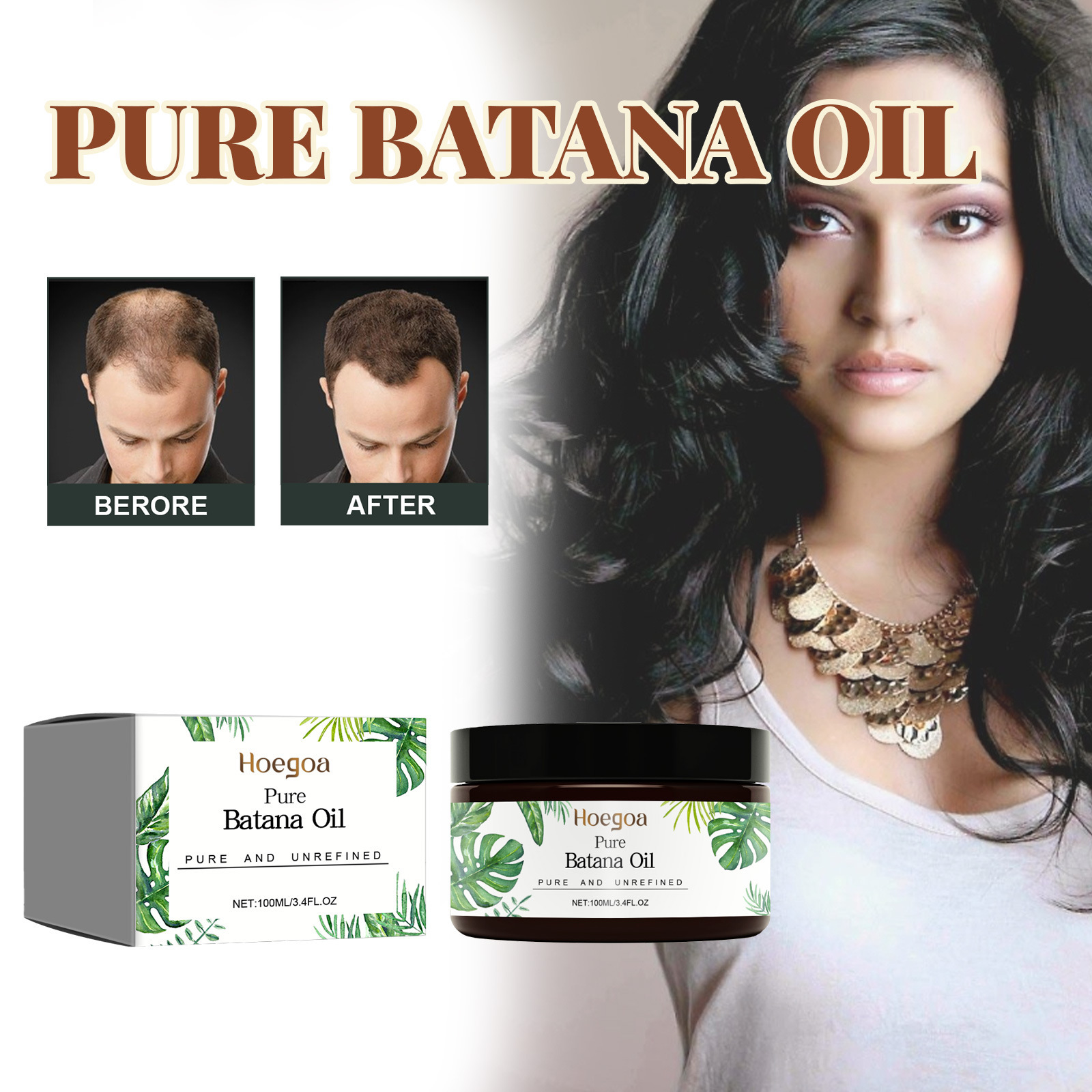 Hoegoa Batana hair care oil cares for the scalp to moisturize the…
