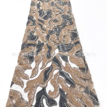 Fabricante directo de terciopelo tubo de perlas tela sexy estilo europeo y americano cena de moda ropa de tela comercio exterior transfronterizo