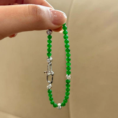 Zərgərlik ara hissələri horseshoe clasp, zircon spacer beads