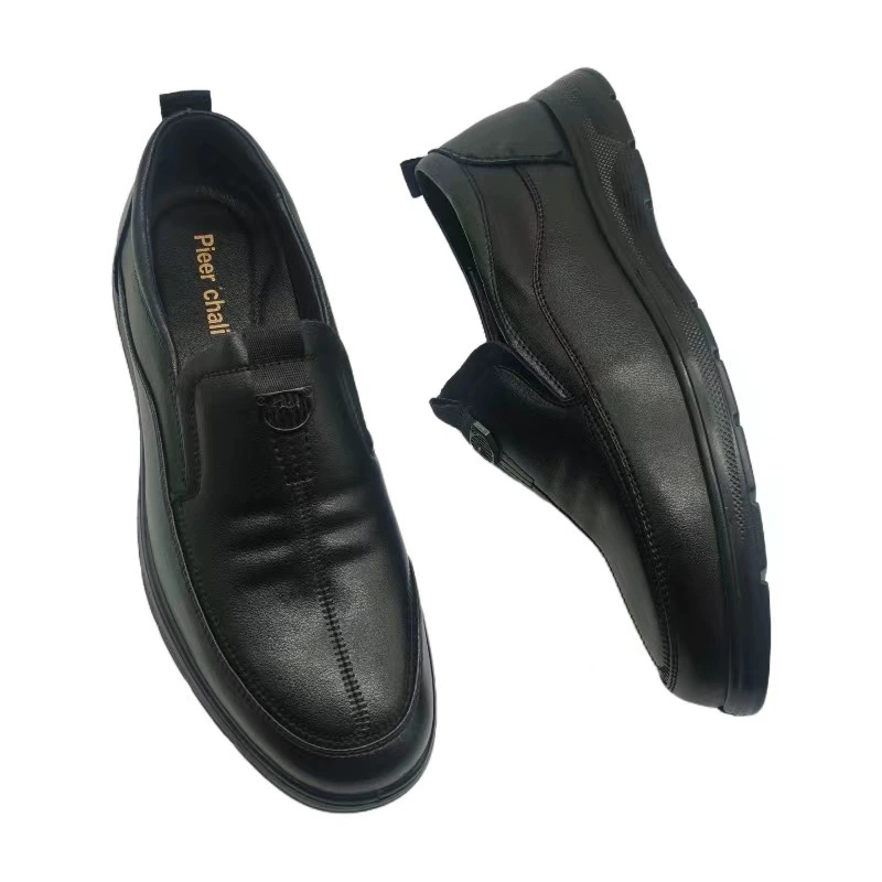 Мужская кожаная обувь производитель взрывных подлинных ботинок Черная обувь на шнуровке Мужская обувь носить повседневную кожаную мужскую кожу