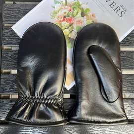 【展程】皮手套批发冬季保暖加绒秋冬季男士户外绵羊皮手套加厚