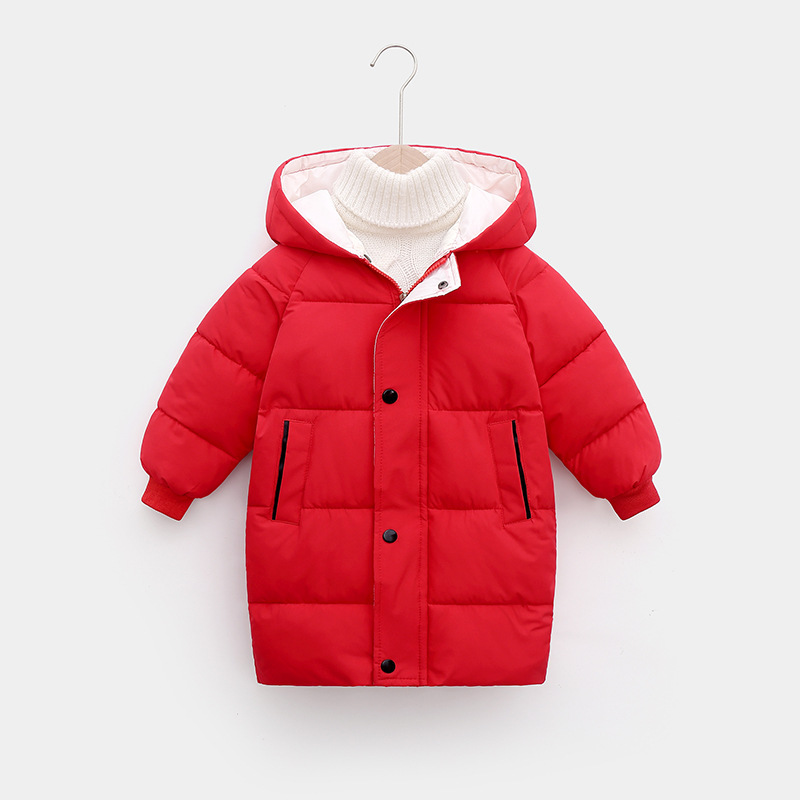 Foreign Trade Autumn and Winter Kidsren's down Jacket, Mid-Length Cotton-Padded Jacket, Baby Kidsren's Clothing, Cotton-Padded Jacket, Trendy Winter Jacket for Boys and Girls