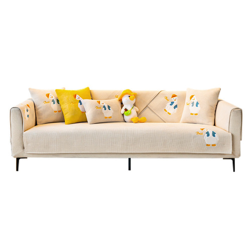 Corn grain sofa cushion, universal seat cushion for all seasons, non-slip leather sofa cover, simple modern cushion dust-proof cover