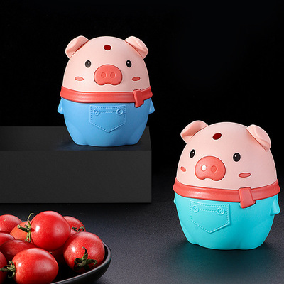 Push Toothpick Holder household originality Piggy automatic Pop Plastic Toothpick box a living room Restaurant storage box