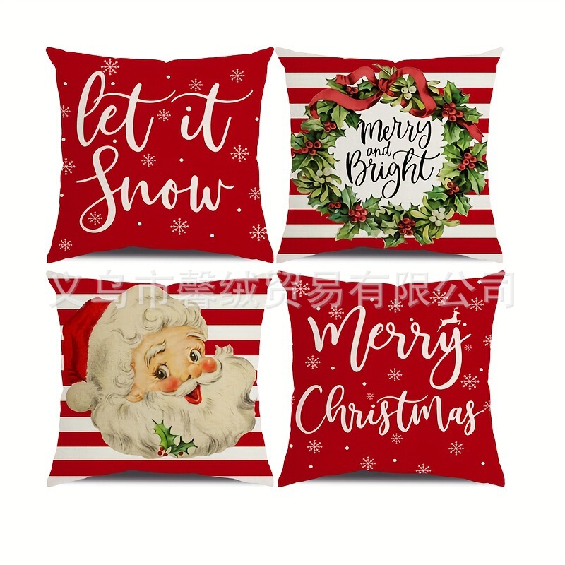 クリスマスの人気タイプの雪だるまのアルファベットの図案の家庭のソファーの装飾の枕のクッションのカバーの多種のオプションのメーカーの直接販売|undefined