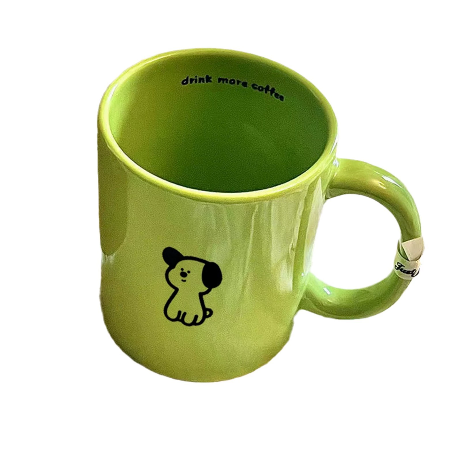 Неопознанная зеленая щенок Mark Cup керамическая кружка пара кружка для воды офисная высокая ценность кофейная кружка молочная кружка милая кружка