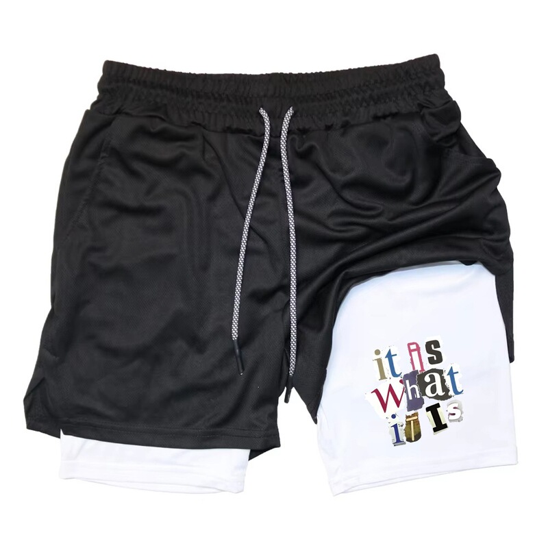 Men's Running Shorts Gym Training 2-in-1 Sports Shorts Quick Dry Workout Jogging Double Layer Casual Shorts Men's Running Shorts Gym Training 2-in-1 Sports Shorts Quick Dry Workout Jogging Double Layer Casual Shorts
