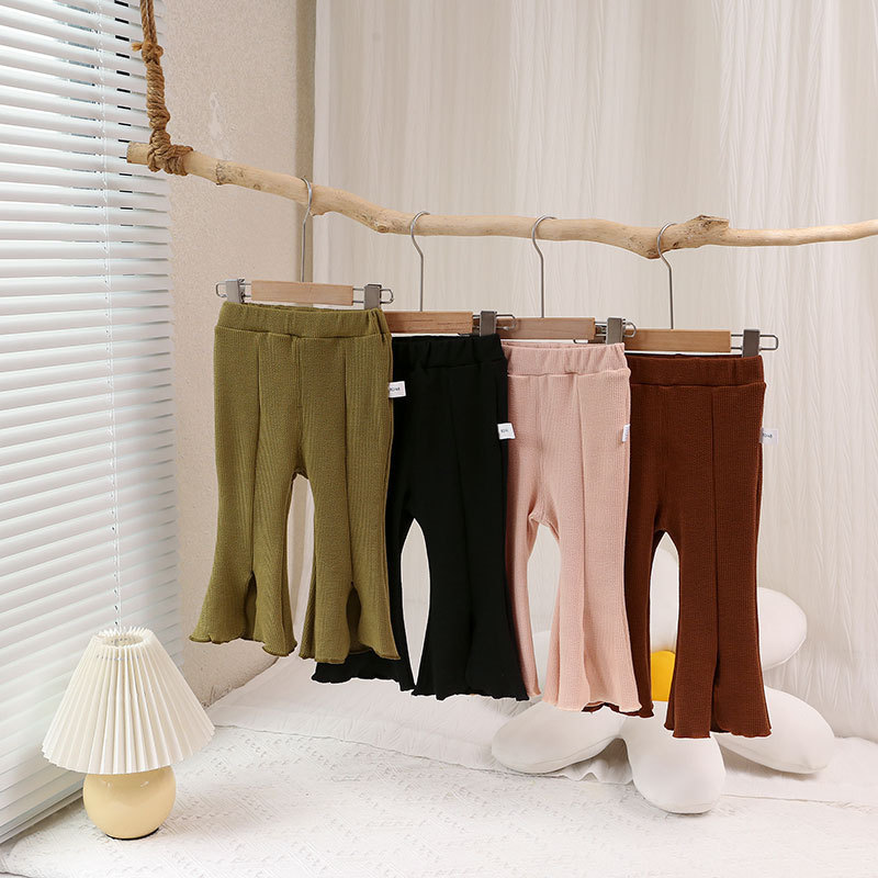 春秋长款打底裤女宝宝春季休闲喇叭裤女童秋款外出服休闲百搭