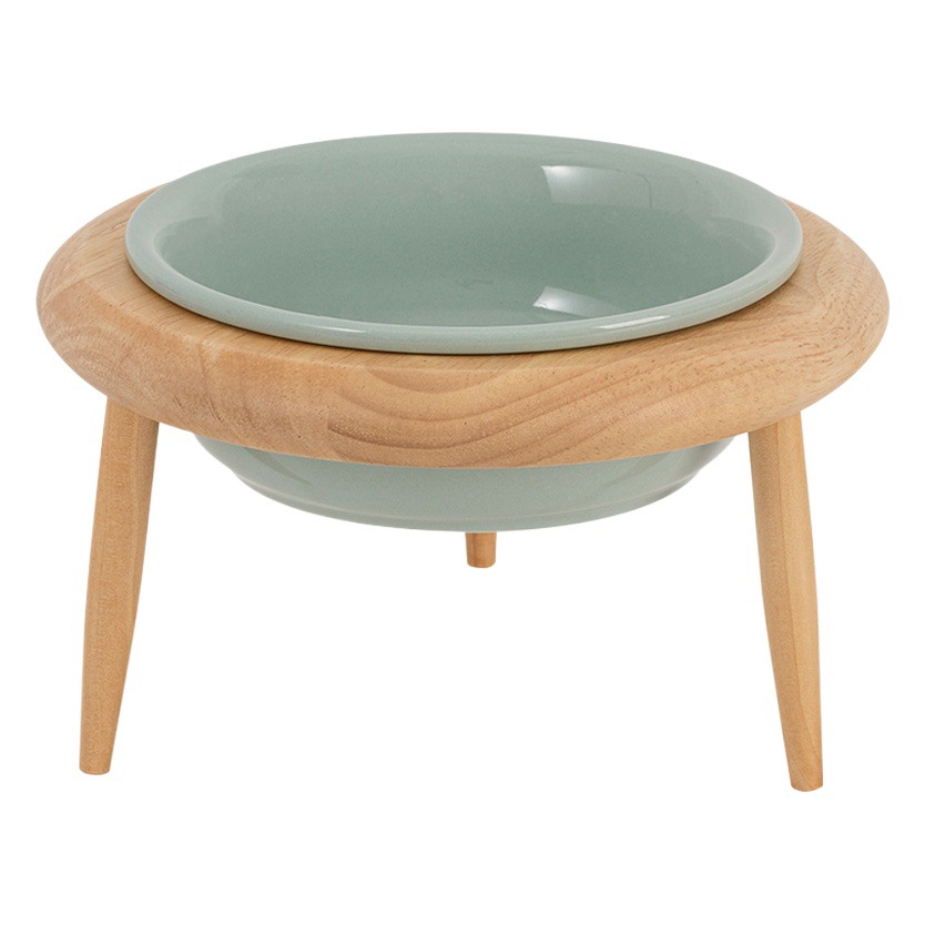 Platillo volante de cerámica gato tazón de protección de pie alto vértebra cervical gato tazón de comida gato perro gato cuenca bebedero mascota merienda tazón de cerámica