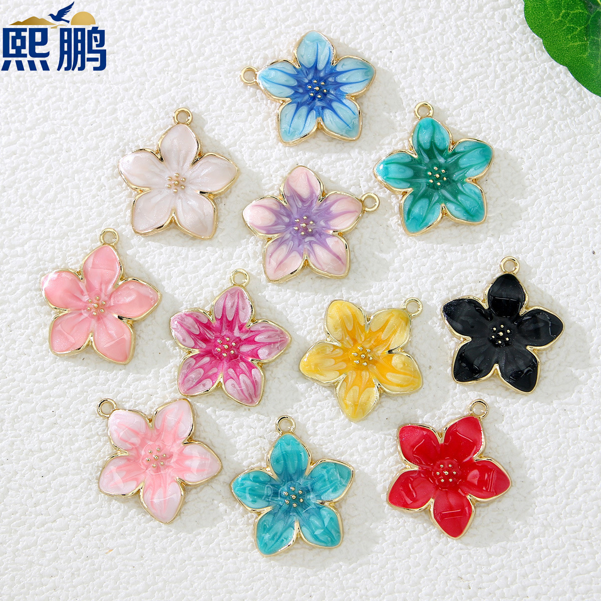 Cross-border Gradient Five-petal Flower Series Diy Jewelry...